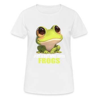 Grenouilles Grenouilles - T-shirt respirant Femme - blanc - Devant - AI Model Female 172 dark (172cm)