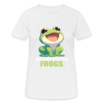 Frosch Frösche - Frauen T-Shirt atmungsaktiv - Weiß - Vorne - AI Model Female 172 dark (172cm)