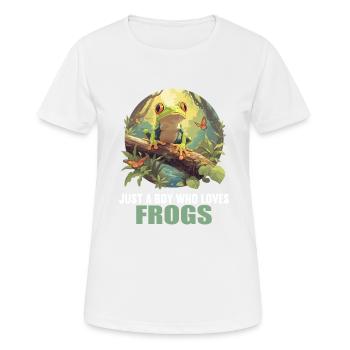 Grenouilles Grenouilles - T-shirt respirant Femme - blanc - Devant - AI Model Female 172 dark (172cm)