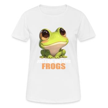 Grenouilles Grenouilles - T-shirt respirant Femme - blanc - Devant - AI Model Female 172 dark (172cm)