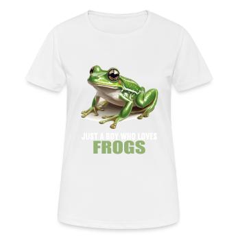 Grenouilles Grenouilles - T-shirt respirant Femme - blanc - Devant - AI Model Female 172 dark (172cm)
