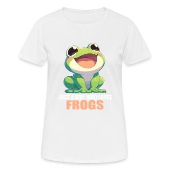 Frosch Frösche - Frauen T-Shirt atmungsaktiv - Weiß - Vorne - AI Model Female 172 dark (172cm)