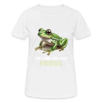 Grenouilles Grenouilles - T-shirt respirant Femme - blanc - Devant - AI Model Female 172 dark (172cm)