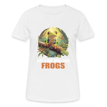 Grenouilles Grenouilles - T-shirt respirant Femme - blanc - Devant - AI Model Female 172 dark (172cm)