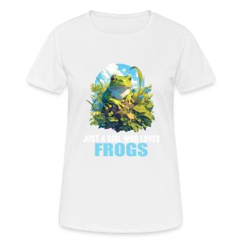 Grenouilles Grenouilles - T-shirt respirant Femme - blanc - Devant - AI Model Female 172 dark (172cm)
