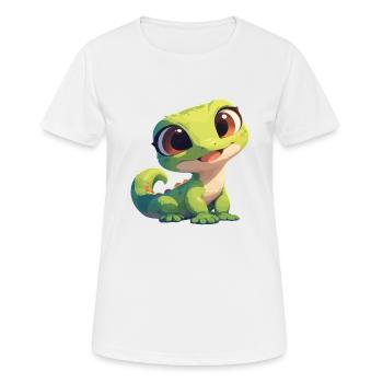 Geckos Gecko - Women's Breathable T-Shirt - white - Front - AI Model Female 172 dark (172cm)