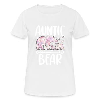 Auntie Bear - Frauen T-Shirt atmungsaktiv - Weiß - Vorne - AI Model Female 172 dark (172cm)