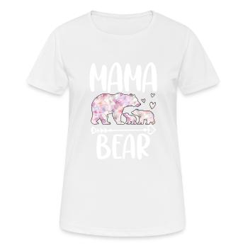 Maman Ours - T-shirt respirant Femme - blanc - Devant - AI Model Female 172 dark (172cm)