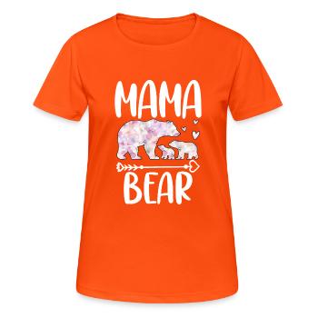 Mama Bear - Women's Breathable T-Shirt - neon orange - Front - AI Model Female 172 dark (172cm)