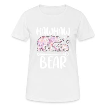 Mawmaw Bear - Frauen T-Shirt atmungsaktiv - Weiß - Vorne - AI Model Female 172 dark (172cm)