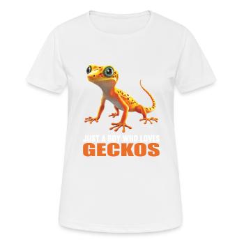 Geckos Gecko - Women's Breathable T-Shirt - white - Front - AI Model Female 172 dark (172cm)