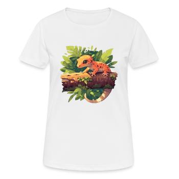 Geckos Gecko - Women's Breathable T-Shirt - white - Front - AI Model Female 172 dark (172cm)