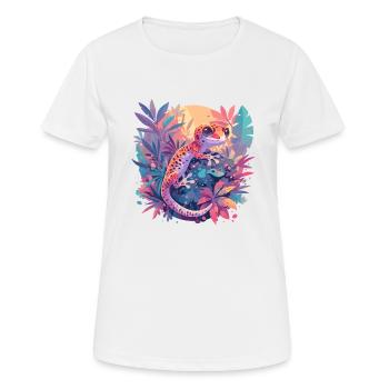 Geckos Gecko - Women's Breathable T-Shirt - white - Front - AI Model Female 172 dark (172cm)