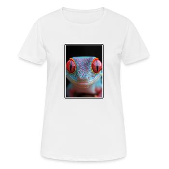 Geckos Gecko - Women's Breathable T-Shirt - white - Front - AI Model Female 172 dark (172cm)