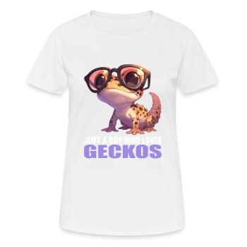 Geckos Gecko - Women's Breathable T-Shirt - white - Front - AI Model Female 172 dark (172cm)