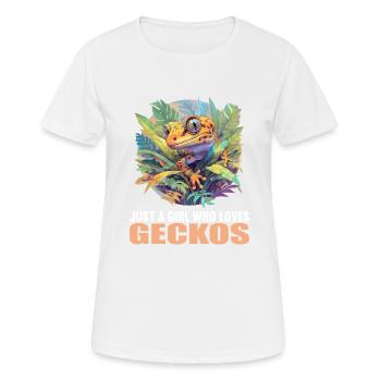 Geckos Gecko - Women's Breathable T-Shirt - white - Front - AI Model Female 172 dark (172cm)