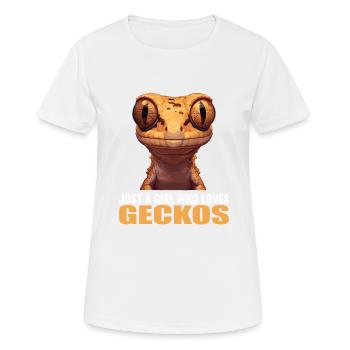 Geckos Gecko - Women's Breathable T-Shirt - white - Front - AI Model Female 172 dark (172cm)
