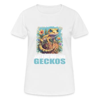 Geckos Gecko - Women's Breathable T-Shirt - white - Front - AI Model Female 172 dark (172cm)