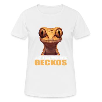 Geckos Gecko - Women's Breathable T-Shirt - white - Front - AI Model Female 172 dark (172cm)