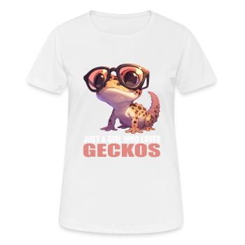 Geckos Gecko - Women's Breathable T-Shirt - white - Front - AI Model Female 172 dark (172cm)