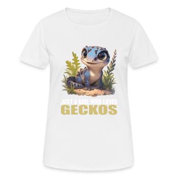 Geckos Gecko - Women's Breathable T-Shirt - white - Front - AI Model Female 172 dark (172cm)