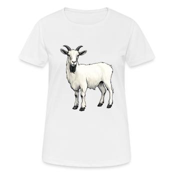 Ziegen Ziege - Frauen T-Shirt atmungsaktiv - Weiß - Vorne - AI Model Female 172 dark (172cm)