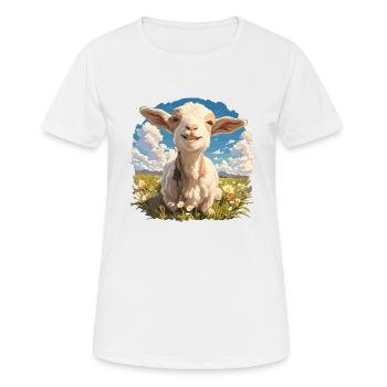 Ziegen Ziege - Frauen T-Shirt atmungsaktiv - Weiß - Vorne - AI Model Female 172 dark (172cm)