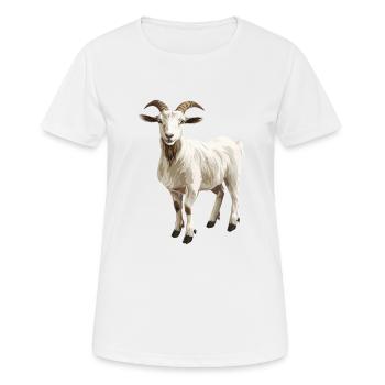 Ziegen Ziege - Frauen T-Shirt atmungsaktiv - Weiß - Vorne - AI Model Female 172 dark (172cm)