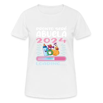 Grand-mère 2024 future grand-mère 2024 Chargement - T-shirt respirant Femme - blanc - Devant - AI Model Female 172 dark (172cm)