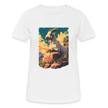 Ziegen Ziege - Frauen T-Shirt atmungsaktiv - Weiß - Vorne - AI Model Female 172 dark (172cm)