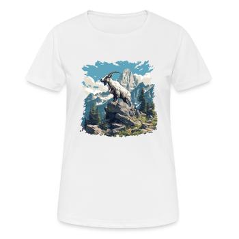 Ziegen Ziege - Frauen T-Shirt atmungsaktiv - Weiß - Vorne - AI Model Female 172 dark (172cm)