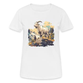 Ziegen Ziege - Frauen T-Shirt atmungsaktiv - Weiß - Vorne - AI Model Female 172 dark (172cm)
