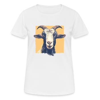 Ziegen Ziege - Frauen T-Shirt atmungsaktiv - Weiß - Vorne - AI Model Female 172 dark (172cm)