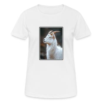 Ziegen Ziege - Frauen T-Shirt atmungsaktiv - Weiß - Vorne - AI Model Female 172 dark (172cm)