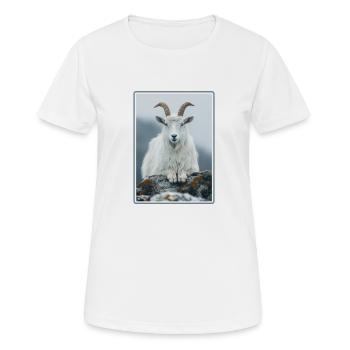 Ziegen Ziege - Frauen T-Shirt atmungsaktiv - Weiß - Vorne - AI Model Female 172 dark (172cm)