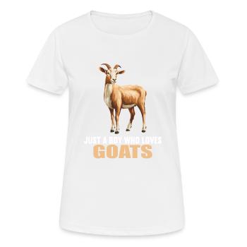 Ziegen Ziege - Frauen T-Shirt atmungsaktiv - Weiß - Vorne - AI Model Female 172 dark (172cm)