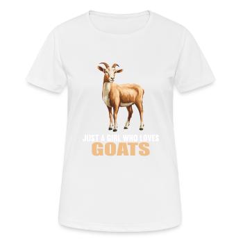 Ziegen Ziege - Frauen T-Shirt atmungsaktiv - Weiß - Vorne - AI Model Female 172 dark (172cm)
