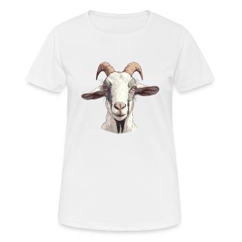 Ziegen Ziege - Frauen T-Shirt atmungsaktiv - Weiß - Vorne - AI Model Female 172 dark (172cm)