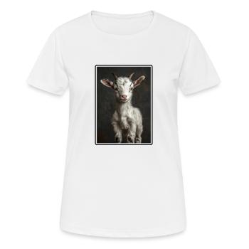 Ziegen Ziege - Frauen T-Shirt atmungsaktiv - Weiß - Vorne - AI Model Female 172 dark (172cm)