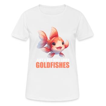 Goldfische Goldfisch - Frauen T-Shirt atmungsaktiv - Weiß - Vorne - AI Model Female 172 dark (172cm)