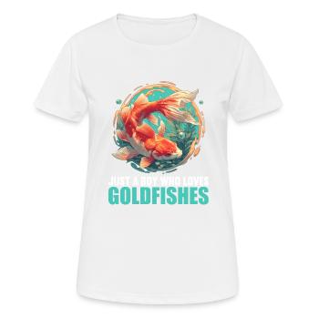 Goldfische Goldfisch - Frauen T-Shirt atmungsaktiv - Weiß - Vorne - AI Model Female 172 dark (172cm)