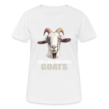 Ziegen Ziege - Frauen T-Shirt atmungsaktiv - Weiß - Vorne - AI Model Female 172 dark (172cm)