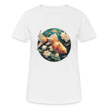poisson rouge - T-shirt respirant Femme - blanc - Devant - AI Model Female 172 dark (172cm)