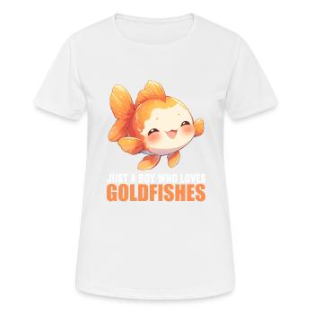 Goldfische Goldfisch - Frauen T-Shirt atmungsaktiv - Weiß - Vorne - AI Model Female 172 dark (172cm)
