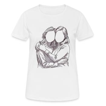 Sœur Amour Câlin Intime Artwork - T-shirt respirant Femme - blanc - Devant - AI Model Female 172 dark (172cm)