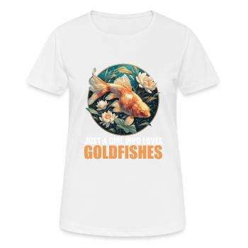 Goldfische Goldfisch - Frauen T-Shirt atmungsaktiv - Weiß - Vorne - AI Model Female 172 dark (172cm)