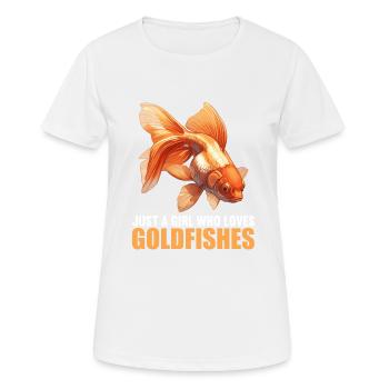 Goldfische Goldfisch - Frauen T-Shirt atmungsaktiv - Weiß - Vorne - AI Model Female 172 dark (172cm)