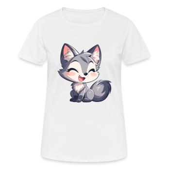 Renards gris Renard gris - T-shirt respirant Femme - blanc - Devant - AI Model Female 172 dark (172cm)