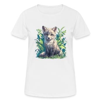 Renards gris Renard gris - T-shirt respirant Femme - blanc - Devant - AI Model Female 172 dark (172cm)