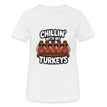 Lustiger Thanksgiving Truthahn - Frauen T-Shirt atmungsaktiv - Weiß - Vorne - AI Model Female 172 dark (172cm)